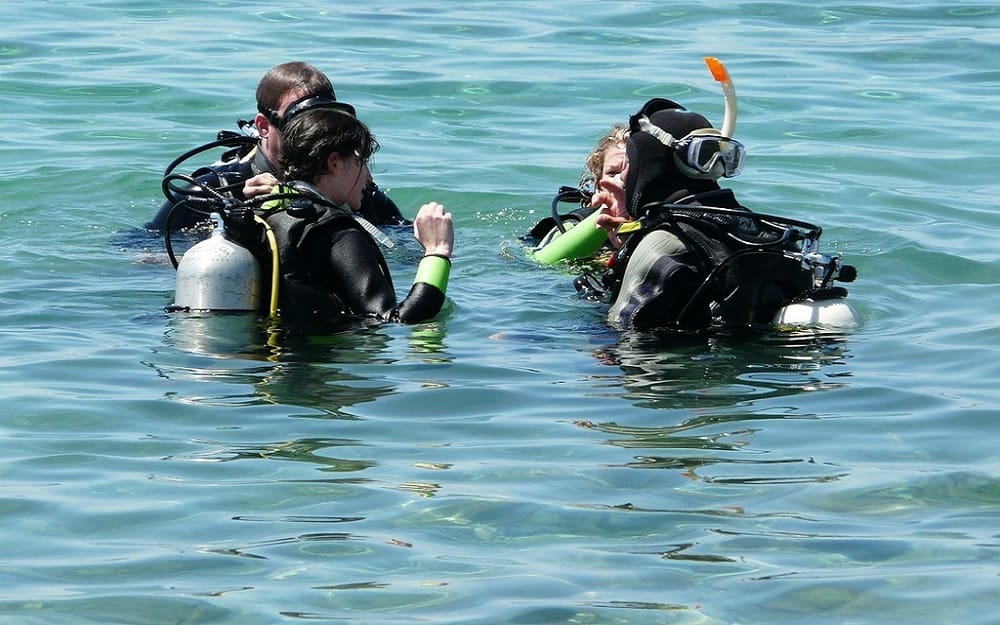 Primera inmersión de buceo